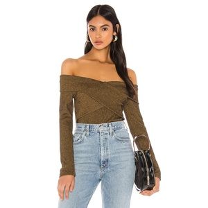 CAPULET x REVOLVE Wells Bodysuit Speckle Gold XS